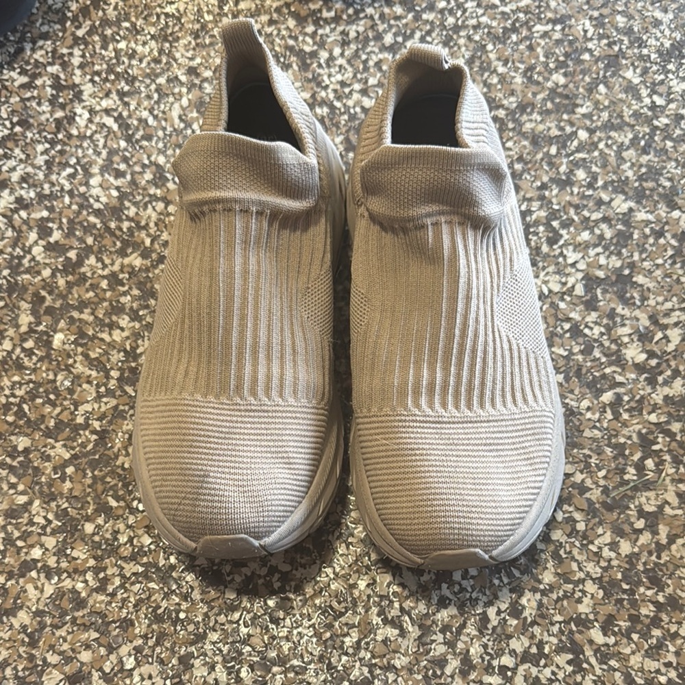 Beige Slip-On Sneakers